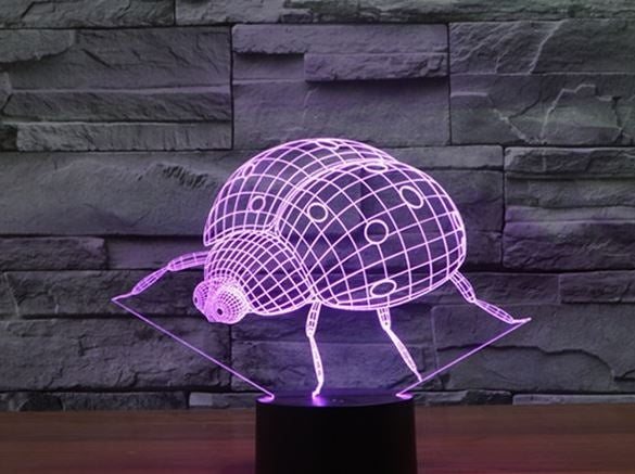 Ladybug 3D Illusion Led Table Lamp 7 Color Change LED Desk Light Lamp Ladybug ladybird Kids Children Baby Gifts