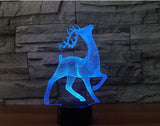 Deer 3D Illusion Led Table Lamp 7 Color Change LED Desk Light Lamp Deer Decoration