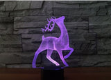Deer 3D Illusion Led Table Lamp 7 Color Change LED Desk Light Lamp Deer Decoration
