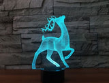 Deer 3D Illusion Led Table Lamp 7 Color Change LED Desk Light Lamp Deer Decoration