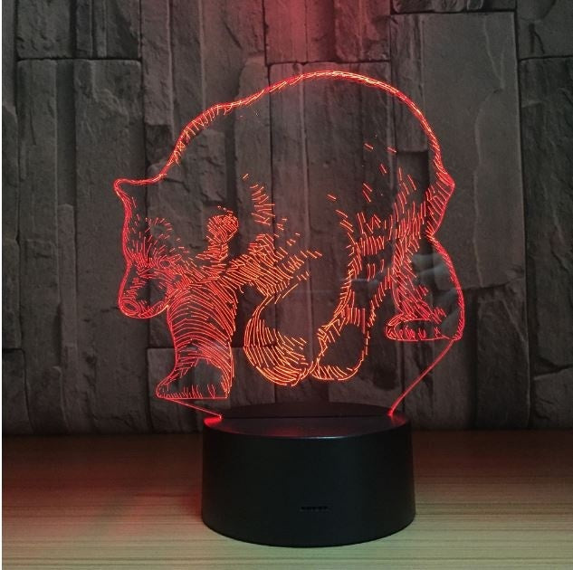 The polar bear 3D Illusion Led Table Lamp 7 Color Change LED Desk Light Lamp bear Decoration