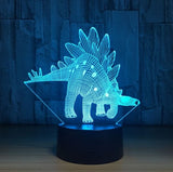 Dinosaurus 3D Illusion Led stolní lampa 7 změn barvy LED stolní lampa Dinosaur dárky