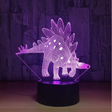 Dinosaurus 3D Illusion Led stolní lampa 7 změn barvy LED stolní lampa Dinosaur dárky