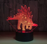Dinosaurus 3D Illusion Led stolní lampa 7 změn barvy LED stolní lampa Dinosaur dárky