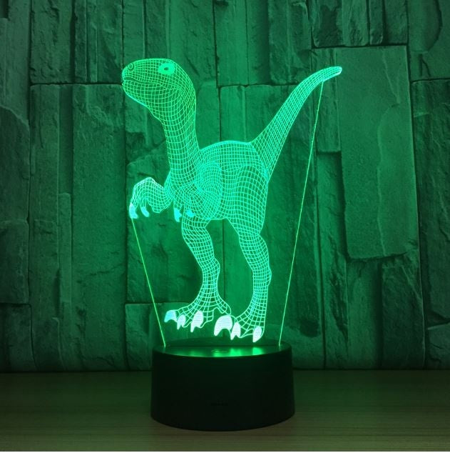 The dinosaur 3D Illusion Led Table Lamp 7 Color Change LED Desk Light Lamp Dinosaur Gifts