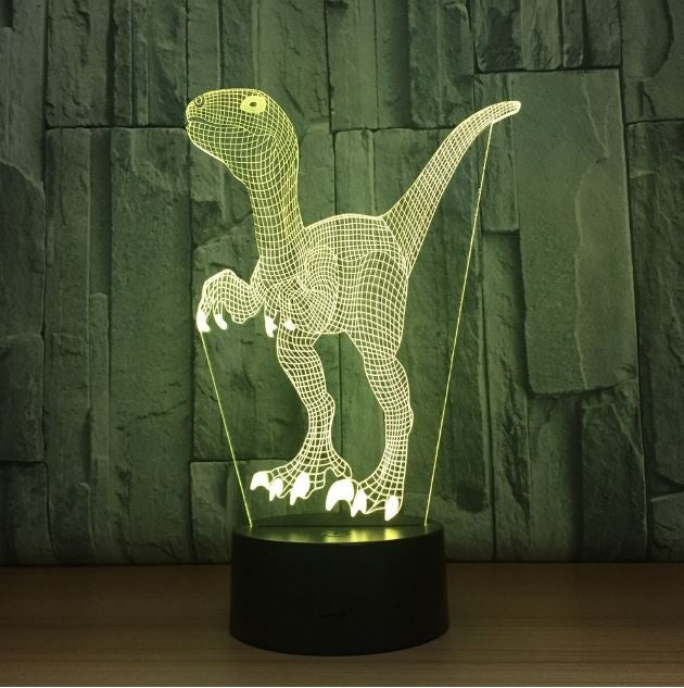 The dinosaur 3D Illusion Led Table Lamp 7 Color Change LED Desk Light Lamp Dinosaur Gifts