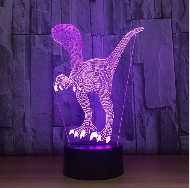 The dinosaur 3D Illusion Led Table Lamp 7 Color Change LED Desk Light Lamp Dinosaur Gifts