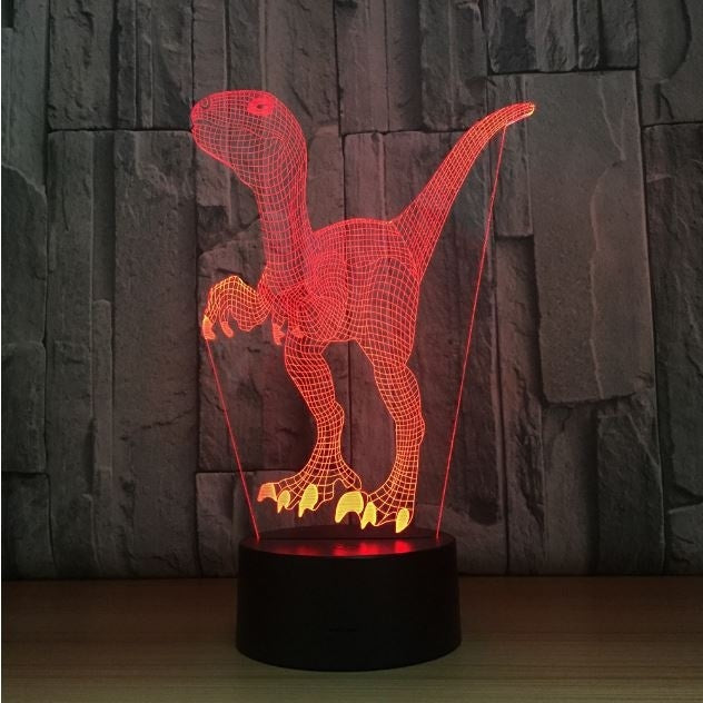 The dinosaur 3D Illusion Led Table Lamp 7 Color Change LED Desk Light Lamp Dinosaur Gifts
