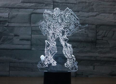 The transformers 3D Illusion Led Table Lamp 7 Color Change LED Desk Light Lamp transformers Gifts
