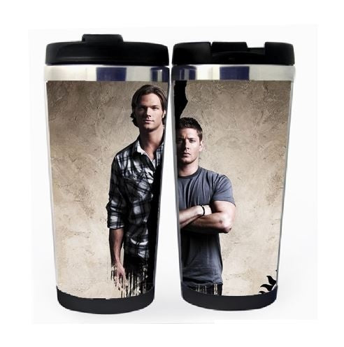Supernatural šálek Nerezová ocel 400 ml Kávový šálek na čaj Supernatural Beer Stein Dárky k narozeninám Vánoční dárky