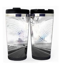 Supernatural šálek Nerezová ocel 400 ml Kávový šálek na čaj Supernatural Beer Stein Dárky k narozeninám Vánoční dárky