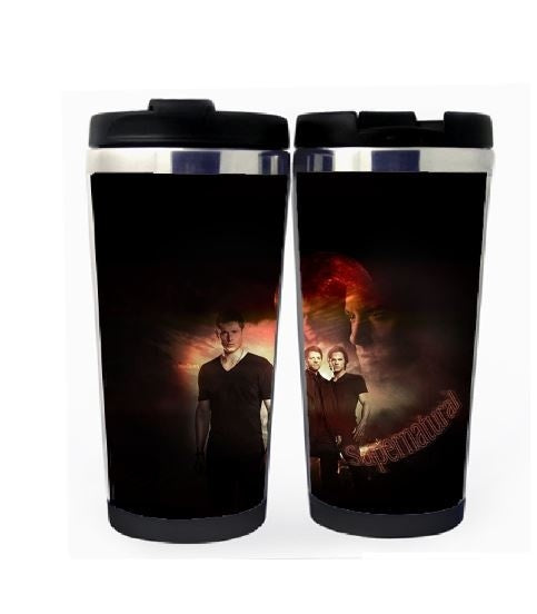 Supernatural šálek Nerezová ocel 400 ml Kávový šálek na čaj Supernatural Beer Stein Dárky k narozeninám Vánoční dárky