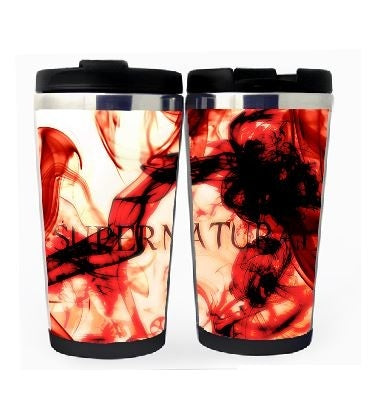 Supernatural šálek Nerezová ocel 400 ml Kávový šálek na čaj Supernatural Beer Stein Dárky k narozeninám Vánoční dárky
