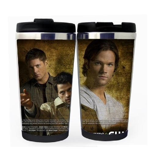 Supernatural šálek Nerezová ocel 400 ml Kávový šálek na čaj Supernatural Beer Stein Dárky k narozeninám Vánoční dárky