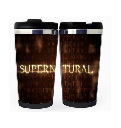 Supernatural šálek Nerezová ocel 400 ml Kávový šálek na čaj Supernatural Beer Stein Dárky k narozeninám Vánoční dárky