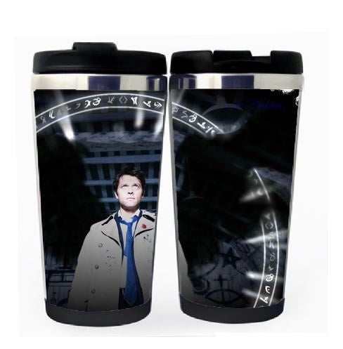Supernatural Castiel Šálek Nerezová ocel 400ml Kávový Šálek Supernatural Castiel Angel Beer Stein Dárky k narozeninám Vánoční dárky