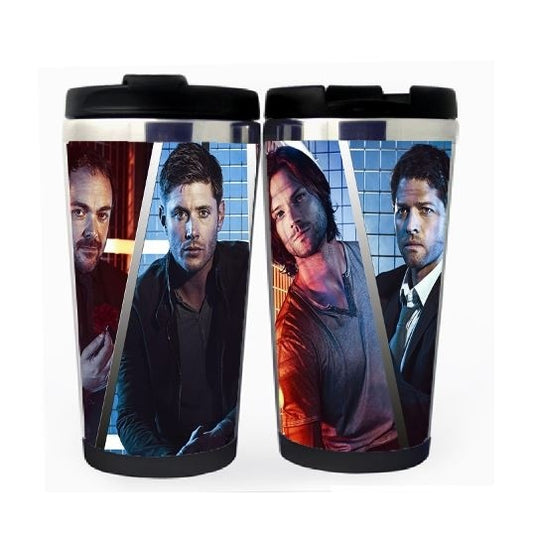 Supernatural Winchester Brothers Cup Stainless Steel 400ml Coffee Tea Cup Supernatural Beer Stein Birthday Gifts Christmas Gifts