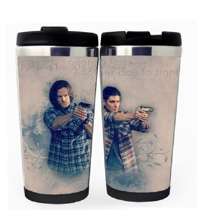 Supernatural Winchester Brothers Cup Stainless Steel 400ml Coffee Tea Cup Supernatural Beer Stein Birthday Gifts Christmas Gifts