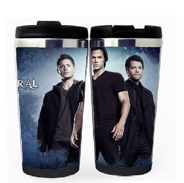 Supernatural Winchester Brothers Cup Stainless Steel 400ml Coffee Tea Cup Supernatural Beer Stein Birthday Gifts Christmas Gifts