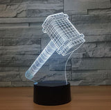 The thor Hammer 3D Illusion Led Table Lamp 7 Color Change LED Desk Light Lamp The thor Hammer Gifts
