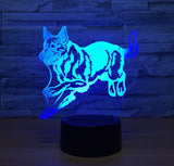 Wolf 3D Illusion Led Table Lamp 7 Color Change LED Desk Light Lamp Wolf Gifts