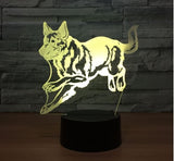 Wolf 3D Illusion Led Table Lamp 7 Color Change LED Desk Light Lamp Wolf Gifts