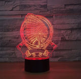 The indians 3D Illusion Led Table Lamp 7 Color Change LED Desk Light Lamp The indians Gifts