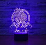 The indians 3D Illusion Led Table Lamp 7 Color Change LED Desk Light Lamp The indians Gifts