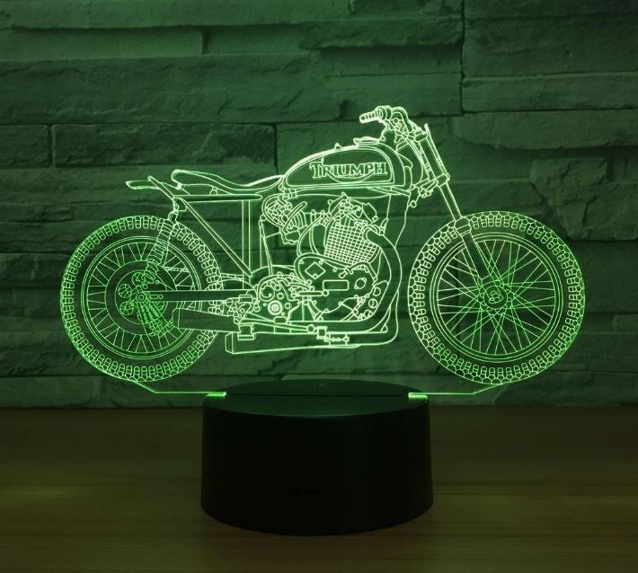 Motorcycle 3D Illusion Led Table Lamp 7 Color Change LED Desk Light Lamp Motorcycle Decoration
