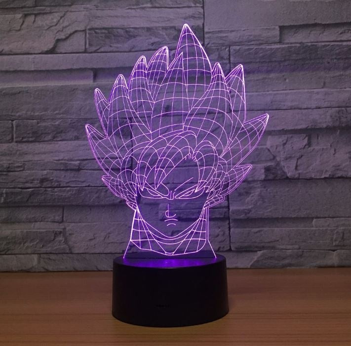 Dragon Ball Son Goku 3D Illusion Led Table Lamp 7 Color Change LED Desk Light Lamp Dragon Ball Gift