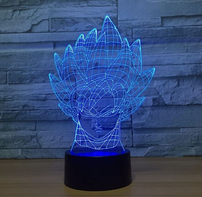Dragon Ball Son Goku 3D Illusion Led Table Lamp 7 Color Change LED Desk Light Lamp Dragon Ball Gift