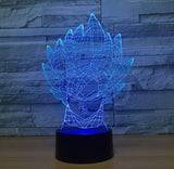 Dragon Ball Son Goku 3D Illusion Led stolní lampa 7 změn barvy LED stolní lampa Dragon Ball dárek