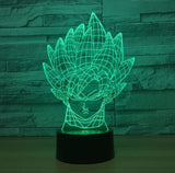 Dragon Ball Son Goku 3D Illusion Led stolní lampa 7 změn barvy LED stolní lampa Dragon Ball dárek
