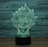 Dragon Ball Son Goku 3D Illusion Led stolní lampa 7 změn barvy LED stolní lampa Dragon Ball dárek