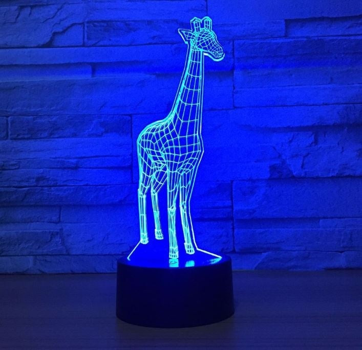 The giraffe 3D Illusion Led Table Lamp 7 Color Change LED Desk Light Lamp The giraffe Gift