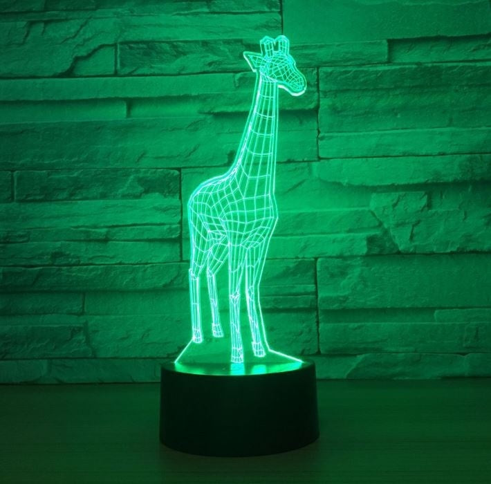 The giraffe 3D Illusion Led Table Lamp 7 Color Change LED Desk Light Lamp The giraffe Gift