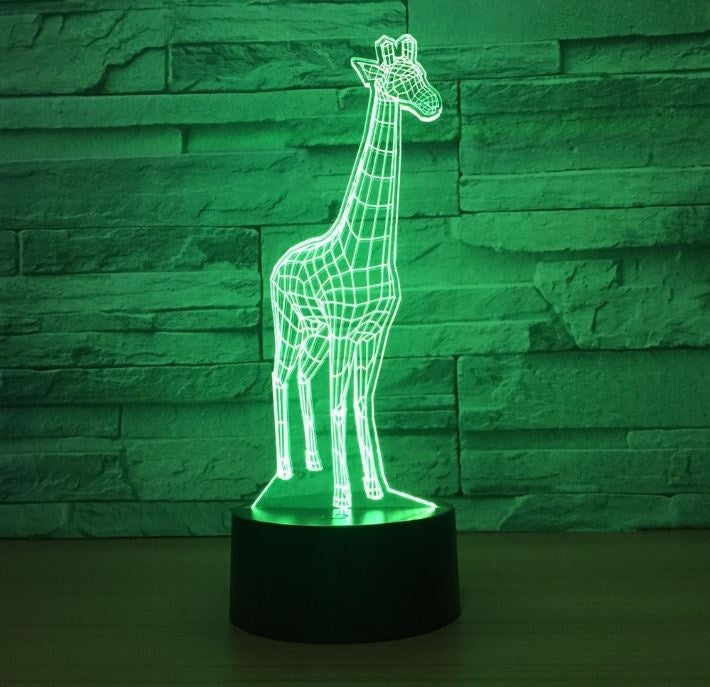 The giraffe 3D Illusion Led Table Lamp 7 Color Change LED Desk Light Lamp The giraffe Gift