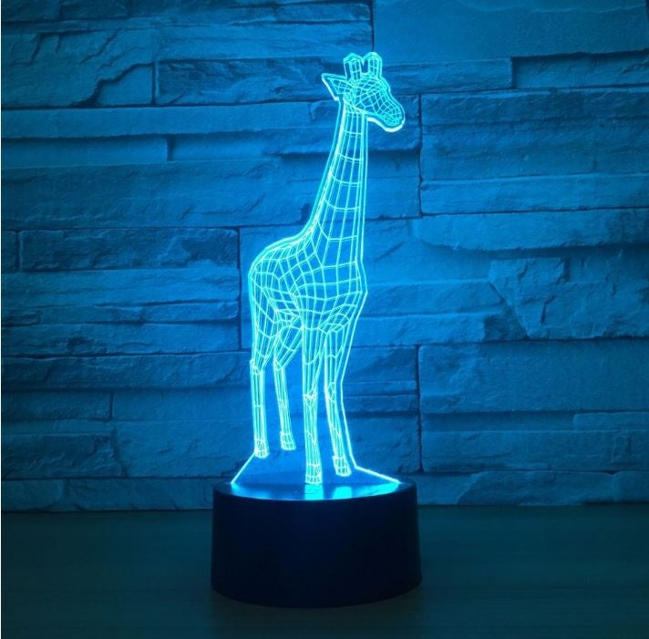 The giraffe 3D Illusion Led Table Lamp 7 Color Change LED Desk Light Lamp The giraffe Gift