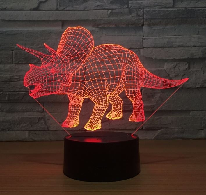 The dinosaur 3D Illusion Led Table Lamp 7 Color Change LED Desk Light Lamp The dinosaur Decoration