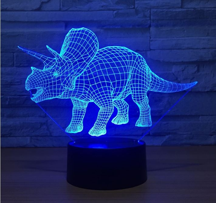 The dinosaur 3D Illusion Led Table Lamp 7 Color Change LED Desk Light Lamp The dinosaur Decoration