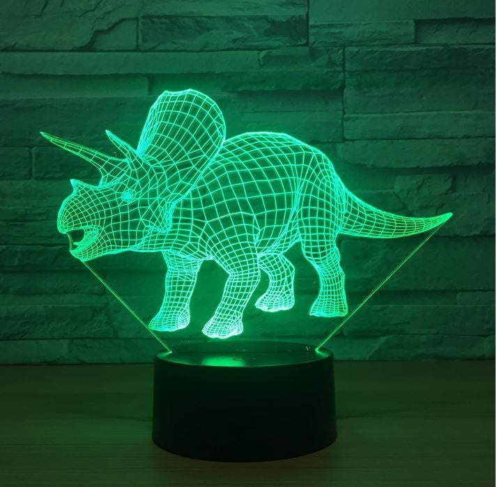 The dinosaur 3D Illusion Led Table Lamp 7 Color Change LED Desk Light Lamp The dinosaur Decoration