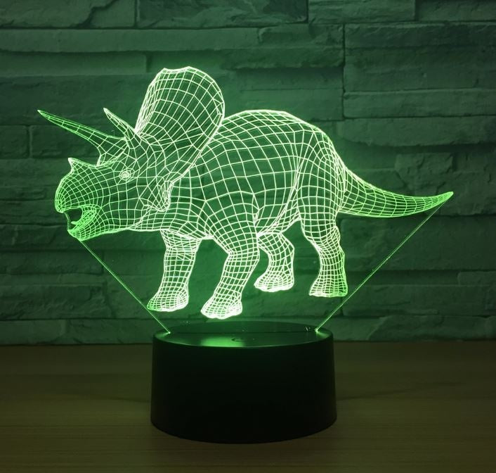 The dinosaur 3D Illusion Led Table Lamp 7 Color Change LED Desk Light Lamp The dinosaur Decoration