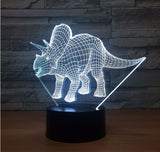 The dinosaur 3D Illusion Led Table Lamp 7 Color Change LED Desk Light Lamp The dinosaur Decoration