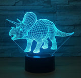 The dinosaur 3D Illusion Led Table Lamp 7 Color Change LED Desk Light Lamp The dinosaur Decoration