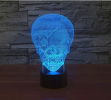 Skull Glory 3D Illusion Led Table Lamp 7 Color Change LED Desk Light Lamp Skull Glory Decoration