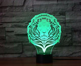 The lion king 3D Illusion Led Table Lamp 7 Color Change LED Desk Light Lamp The lion king Lion Decoration