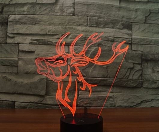 Sika deer 3D Illusion Led Table Lamp 7 Color Change LED Desk Light Lamp Sika deer Decoration