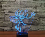 Sika deer 3D Illusion Led Table Lamp 7 Color Change LED Desk Light Lamp Sika deer Decoration