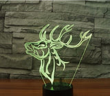 Sika deer 3D Illusion Led Table Lamp 7 Color Change LED Desk Light Lamp Sika deer Decoration