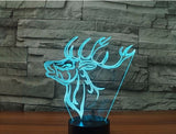 Sika deer 3D Illusion Led Table Lamp 7 Color Change LED Desk Light Lamp Sika deer Decoration